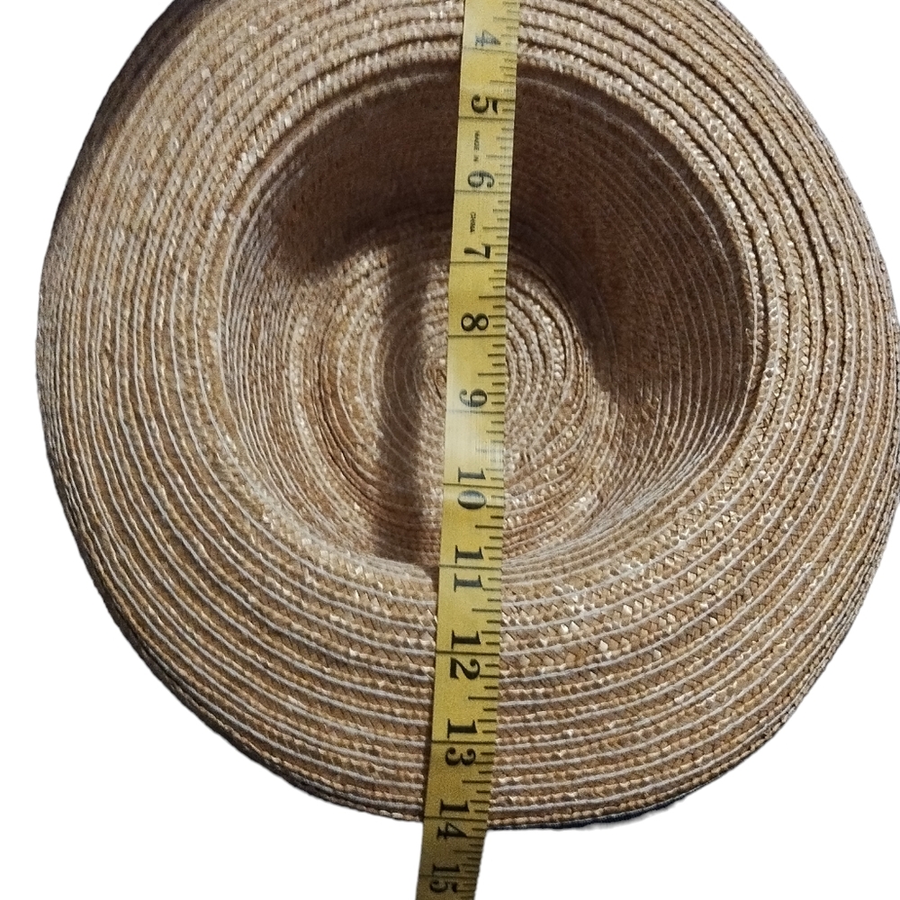Vintage Rafia daisy flower wide brim hat - Picture 3 of 6
